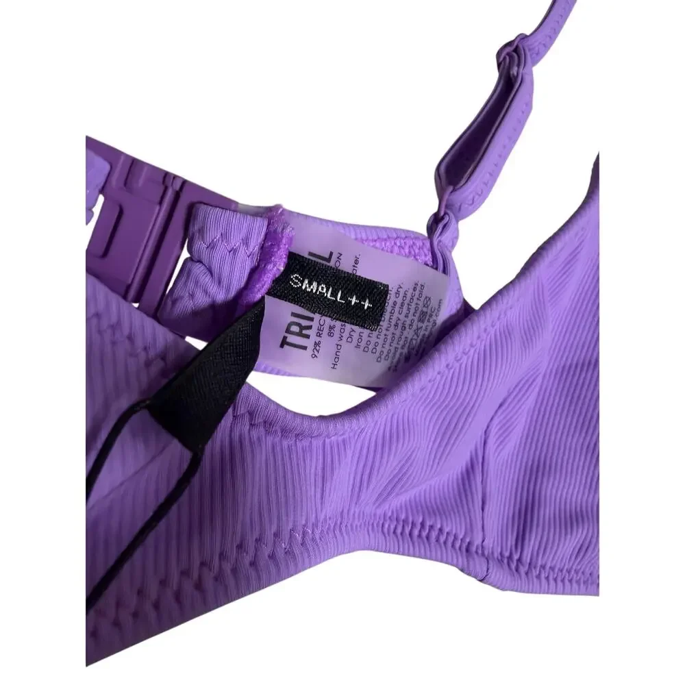 NWT TRIANGL Swimwear Purple Bikini Top Sz. XXS